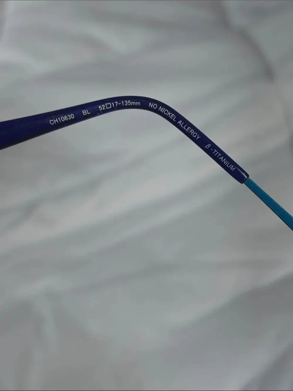 Charmant Eyeglasses CH10630 BL Perfect Comfort Blue Half Rim Frame 52[]17 135